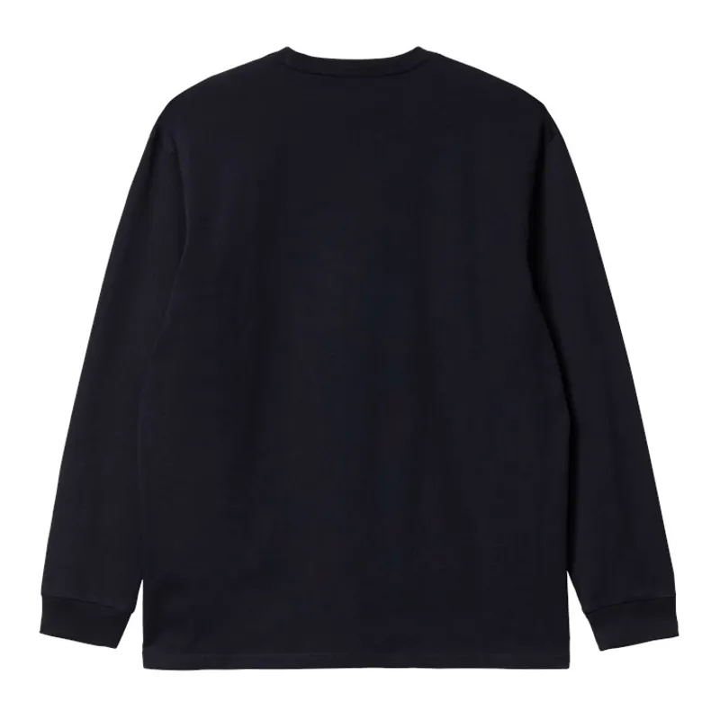 Carhartt WIP L/S Chase T-Shirt - Dark Navy/Gold-1